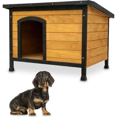 Bb-Loisir – Niche chien en bois de pin haute qualité – Toit pliant – Dimensions 86 x 62 x 60 cm – Protection contre l'humidité et le froid
