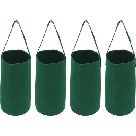 vasi per pomodori capovolti, vasi sospesi per erbe aromatiche e fragole, sacchetti per la coltivazione di pomodori e fragole invertiti, sacchetti per la coltivazione da giardino, facili da installare.