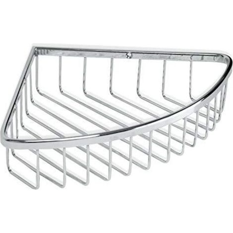 Eck-Badezimmerregal aus Messing, inklusive Schrauben, Tragkraft 5 kg, kompatibel mit dem Schnellmontagesystem (ohne Bohren), feuchtigkeitsbeständig, modern, schneller Wasserablauf, 20 x 5 x 20 cm – Mo
