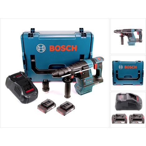 Bosch GBH 18V-26 F Akku Bohrhammer 18V 2,6J brushless SDS plus + 2x Akku 2,0Ah + Schnellladegerät + L-Boxx
