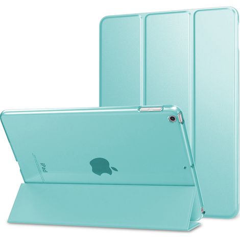 Étui fin et intelligent spécialement conçu pour iPad Mini 5 pouces (7,9 pouces), coque arrière flexible en TPU avec revêtement caoutchouté, mise en veille/réveil automatique et support pour visionnage (1/5)
