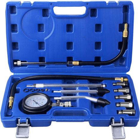 Kit de prueba de compresión de cilindros de motor, herramienta de diagnóstico, comprobador de compresión para motocicleta, motor, automóvil (1/5)