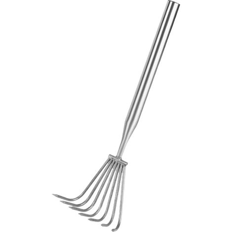 Râteau de jardin portable en acier inoxydable pour le jardin (1/5)