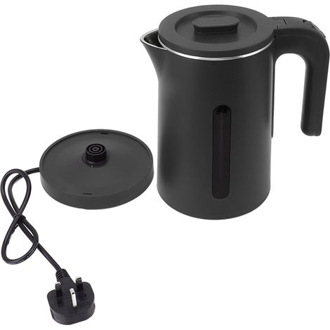 Bouilloire Électrique Inox 2000W 2L avec Arrêt Automatique, Sans BPA, pour Maison, Prise UK 220V Noir (1/5)