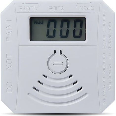 Détecteur de gaz Détecteur de fumée de monoxyde de carbone combiné Détecteur de fumée CO à piles avec écran d'affichage LED Flash (1/5)