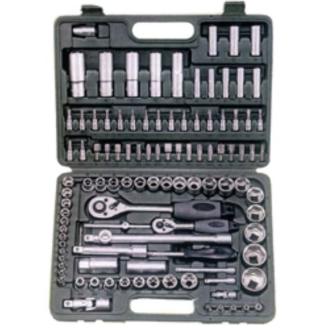 SIFER Set chiavi a bussola professionali 108 pezzi 1/2-1/4 AB718