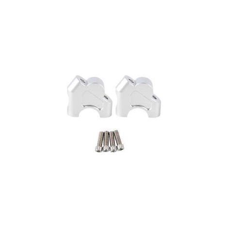 Rialzo manubrio per motociclette NX400 NX 400 NX500 NX 500. Accessori. Staffa di rialzo manubrio (argento) - Crezuo