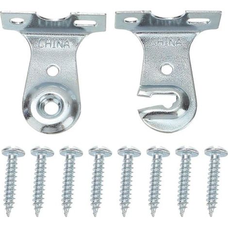 Filiyano-Ensemble de supports pour stores enrouleurs, accessoires pour rideaux, fixations pour stores enrouleurs, argenté, 3,50 x 2,50 x 0,50 cm (1/2)