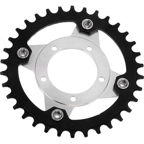 Plateau et adaptateur 34 dents 104 BCD pour vélo électrique, compatible avec moteur central Bafang BBS01/BBS02, noir (1/5)