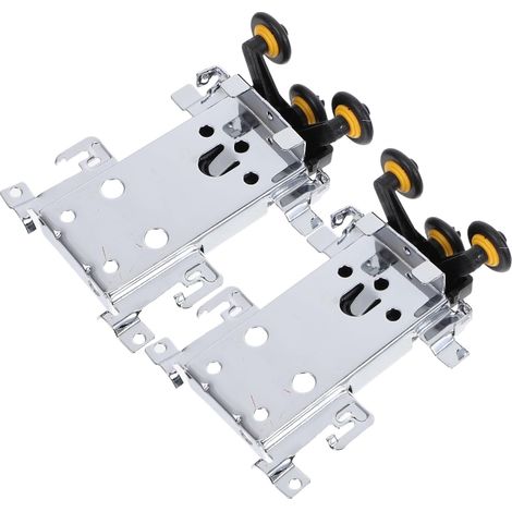 Lot de 2 Roulettes de Rechange en Alliage D'aluminium pour Porte Coulissante D'armoire, Galets Épais Vintage, Glissement Silencieux, Quincaillerie Robuste pour Portes Miroir, (1/5)