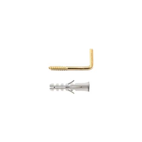 TASSELLO IN NYLON APPENDIQUADRO CON GANCIO OTTONATO PA 6 ES/P5- - ø mm.4x20, in conf. pz.10 - 10 confezione ELEMATIC
