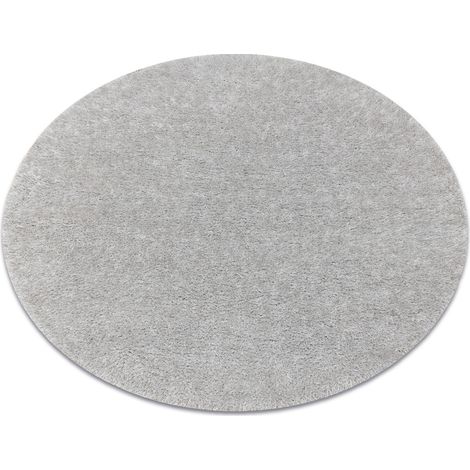 Teppich BUENOS Kreis 7005 shaggy schlicht, einfarbig silber grey rund 100 cm