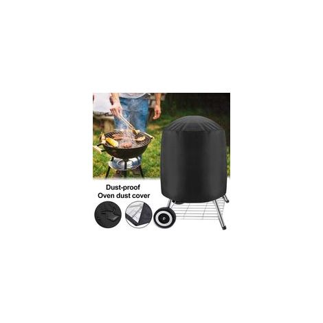Housse anti-poussière ronde pour barbecue d'extérieur - noire - 76 x 91 cm (1/5)