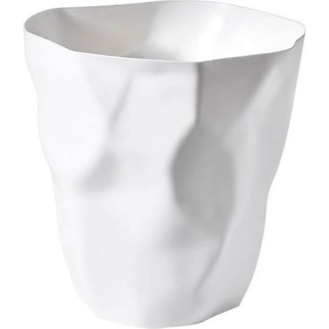 Poubelle plissée créative, chambre à coucher bureau seau de rangement, grande capacité poubelle, Blanc Blanc blanc POUBELLE (1/4)