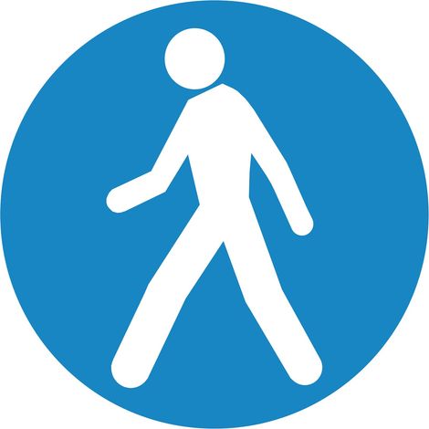 Sticker sol, avec pictogramme : Piétons, en PVC ( Prix pour 1 )