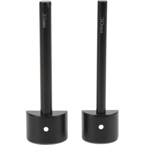2 emporte-pièces demi-rond 30mm 35mm, lame tranchante en acier inoxydable noir, poinçon d'extrémité de sangle pour maroquinerie DIY. (1/5)