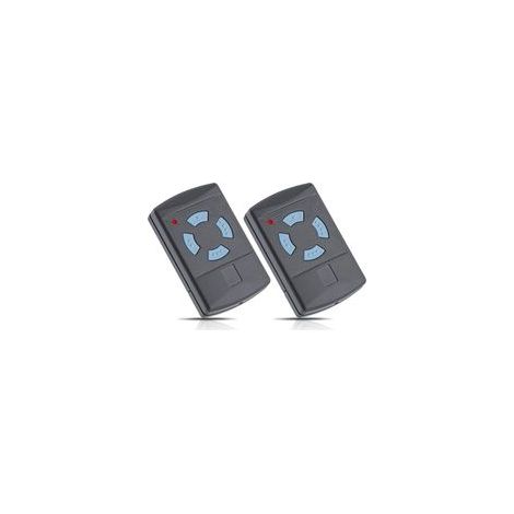 Garage door remote control compatible with Hormann HSM4-868, HSE2-868, and HS4-868, 868.3MHz, blue buttons, pack of 2 (1/5)