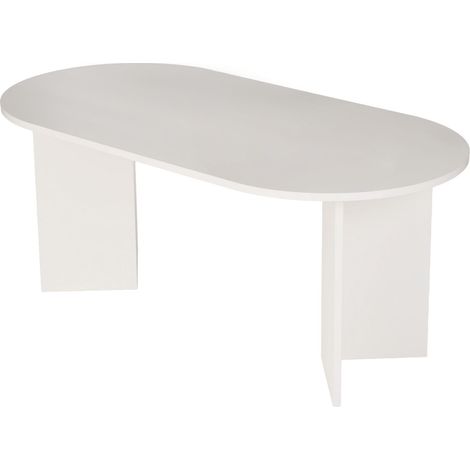 Tavolo da pranzo in legno "Sablin" - 180 x 89 x 75 cm - Legno bianco