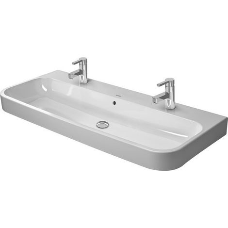 Duravit HAPPY D.2 mueble lavabo con rebosadero 1200x505mm geschl 2 orificios para grifería blanco