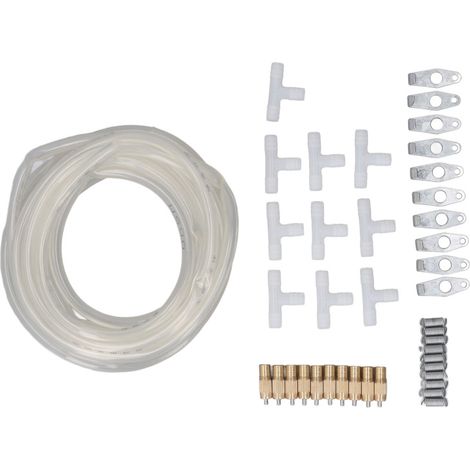 Abreuvoir automatique pour lapin avec tuyau transparent de 8 mm (0,3 po) et de 5 m (16,4 pi), entièrement en cuivre et facile à installer. Système d'abreuvement automatique pour cage. (1/5)