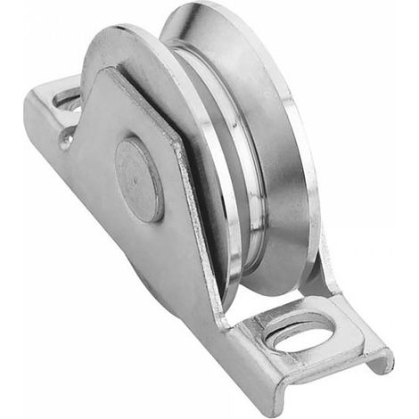 Roue gorge V 20mm à encastrer – Ø100mm pour porte coulissante – Charge max 655kg – Fixation par vis – Ebro (1/3)