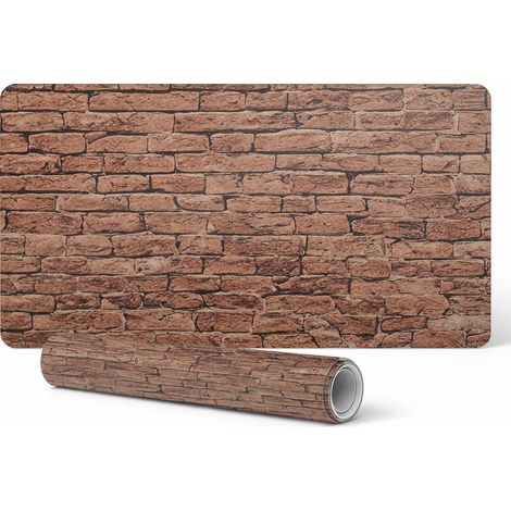 Alfombrilla protectora decorativa para mesa de oficina, dise帽o retro de pared de ladrillo, 100x50 cm.