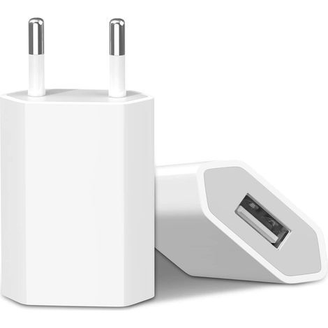 2er-Pack universelle Schnell-USB-Ladegeräte (5 W, 5 V, 1 A) – Ideal für Reisen – Universell kompatibel mit iPhone, Apple, Samsung Galaxy, Raspberry Pi (1/5)