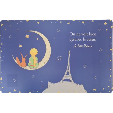 Set de table bleu Le Petit Prince de St Exupéry 43 cm
