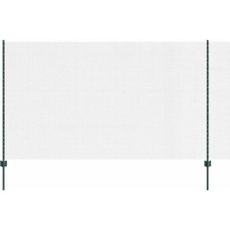 Maison Exclusive - Schweißdrahtzaun mit Pfosten 25 x 1,4 m (B x H