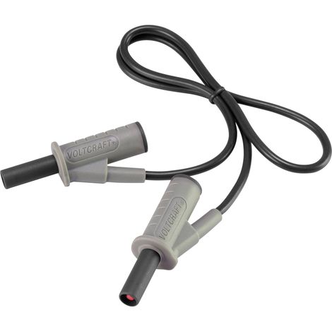 CORDON DE MESURE DE SÉCURITÉ[BANANE MÂLE 4 MM -BANANE MÂLE 4 MM ] ULTRA FLEXIBLES 0.50 M,NOIR,MSB-501 10 A VOLTCRAFT VC-8063365 (1/5)