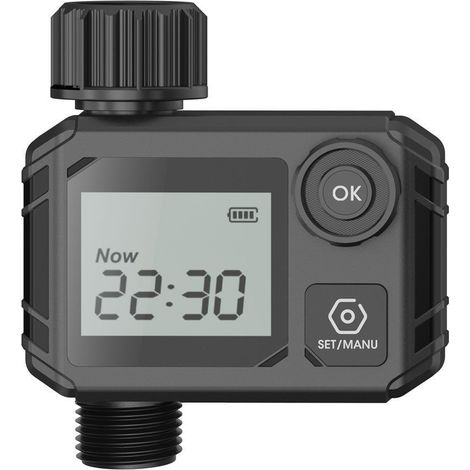Temporizador de riego con retardo por lluvia/modo automático y manual - Temporizador de riego para controlar el riego de jardines y césped (1/5)