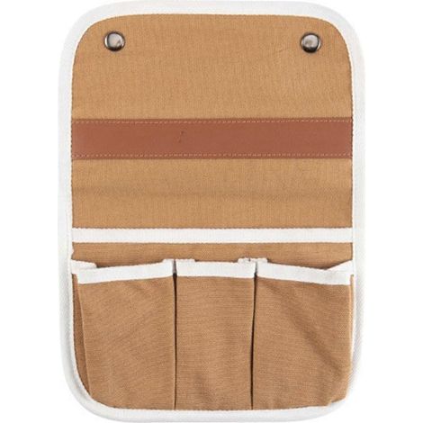 Chaise de camping durable avec sac de rangement latéral multi-poches, accessoire de mobilier extérieur pratique pour stockage et organisation. (1/4)