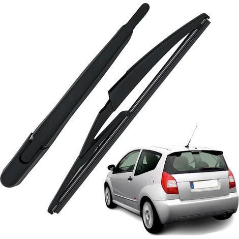 Essuie-glace arrière noir, bras d'essuie-glace arrière de rechange + kit d'essuie-glace, compatible avec C2 2003-2008 (1/5)