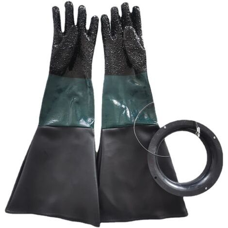 Gants de sablage Pièces de sablage Gants de sablage avec joints toriques pour cabine de sablage Gant de sablage (1/3)