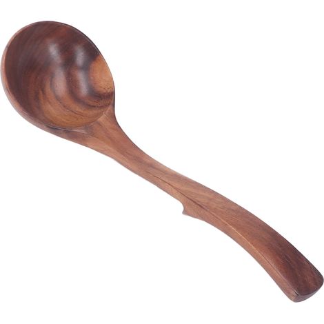 Cuillère à soupe en bois massif écologique pour potage accessoires cuisine service hôtel et maison type 1 (1/5)