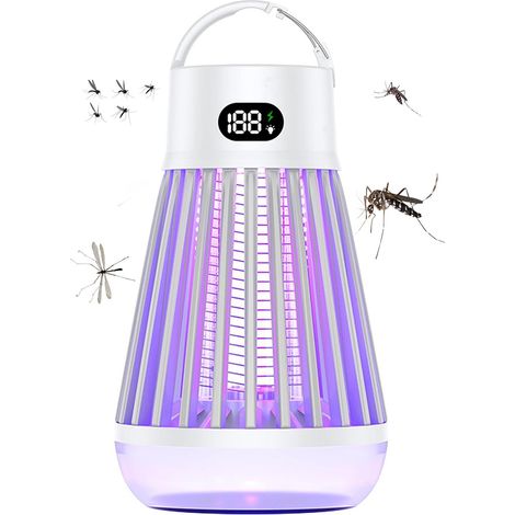 Lámpara repelente de mosquitos portátil e impermeable con tira LED integrada para camping (blanca x 1) (1/4)