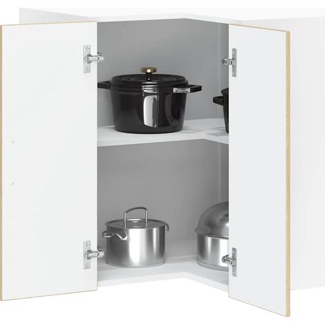 Küchen-Eckhängeschrank Porto Sonoma-Eiche Holzwerkstoff