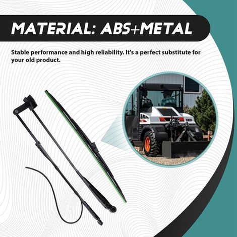 One set of wiper arms and blades (7168953 and 7168954) is suitable for Bobcat A770 and S510 windshield wiper arms and blades. (1/5)