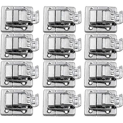 Set mit 12 silbernen Knebelverschlüssen für Koffer, Kisten und Truhen. (1/5)