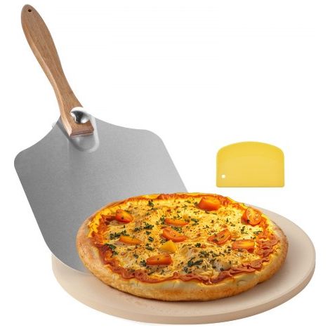 Pierre à pizza ronde en cordiérite 38 - 1 cm pierre de cuisson (1/5)