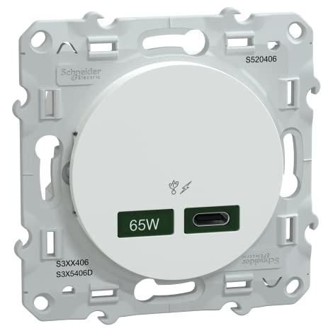 Schneider Electric Serie Odace USB-Wandsteckdose 65W