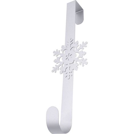 Cintre de guirlande de flocon de neige de No毛l - Crochet de porte d'entr茅e pour No毛l, hiver et d茅coration ext茅rieure de No毛l - Couronne de No毛l pour la maison, le bureau, la f锚te de No毛l (1/5)