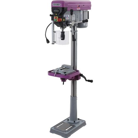Sidamo – Perceuse à colonne 22 PC 400V triphasé – Puissance 0,75 kW – Vitesse 210 à 2880 tr/min – Profondeur de perçage 22 mm – Table inclinable 45° (1/2)