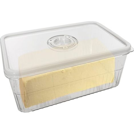 Boîte à fromage hermétique avec minuteur – Transparente, conserve fraîcheur et goût, idéal pour réfrigérateur. (1/5)