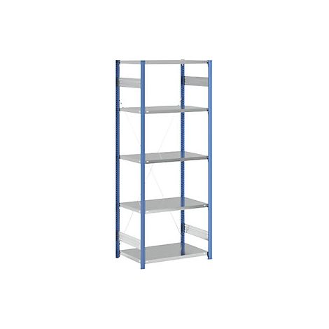 eurokraft pro Scaffale a innesto a ripiani blu / zincato (1/3)