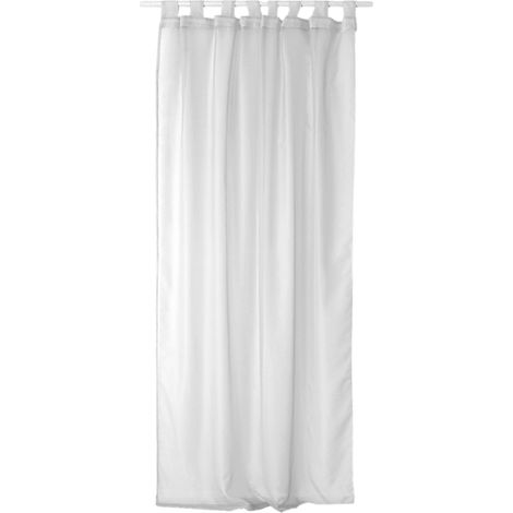 Homemaison – Voilage à passants 140 x 240 cm – 100% polyester – Finition ourlet – 8 passants pour barres standard – Collection coordonnée (1/2)