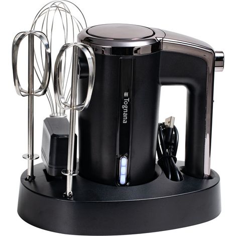 Sbattitore Senza Fili Ricaricabile Plastica-Acciaio Inox Nero (1/5)