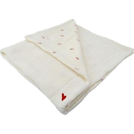 Coperta doppia faccia - DOMIVA - Maternity Love - 75 x 100 cm - Maglia grossa e mussolina (1/2)