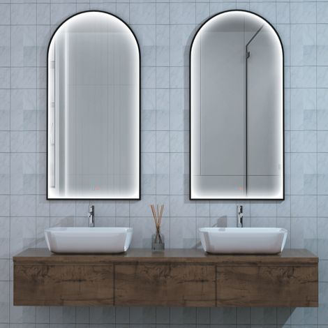 LEDIMEX- Espejo Baño 110X60cm con Led y Antivaho Negro