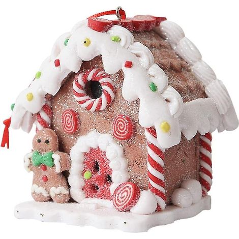 1 village de Noël, décoration de maison illuminée de Noël, mini village de chalets de Noël blancs d'hiver (1/5)